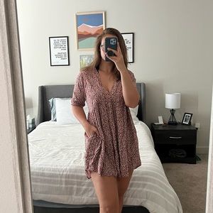 Natural Life Flowy Babydoll Dress with Pockets